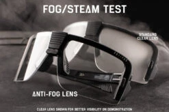 Vector Sunglasses: Anti Fog Black Z87+ 10 Vector Sunglasses: Anti Fog Black Z87+ -Heat Wave Visual Black Clear steam test