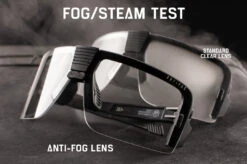 Vector Sunglasses: Anti Fog CLEAR Z87+ -Heat Wave Visual Black Clear steam test clear