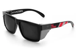 XL VISE Z87 Sunglasses: Cal Fire / Muertos Customs -Heat Wave Visual CalFire Black Angle Smoke