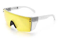 Lazer Face Glasses: HI-VIS YELLOW Z87 -Heat Wave Visual Clear Hi Vis Yellow Angle Clear