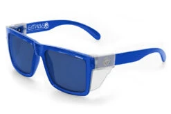 XL VISE Z87 Sunglasses Neon Blue Frame -Heat Wave Visual Neon Blue Clear 602a8247 9ba4 4417 9e18 66ef7f1ab989