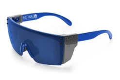 Lazer Face Sunglasses: Neon Blue Z87 12 Lazer Face Sunglasses: Neon Blue Z87 -Heat Wave Visual Neon Blue Smoke