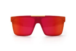 Performance Quatro Sunglasses: Red/Orange Z87+ -Heat Wave Visual Quatro Perf Black Matte Firestorm Front