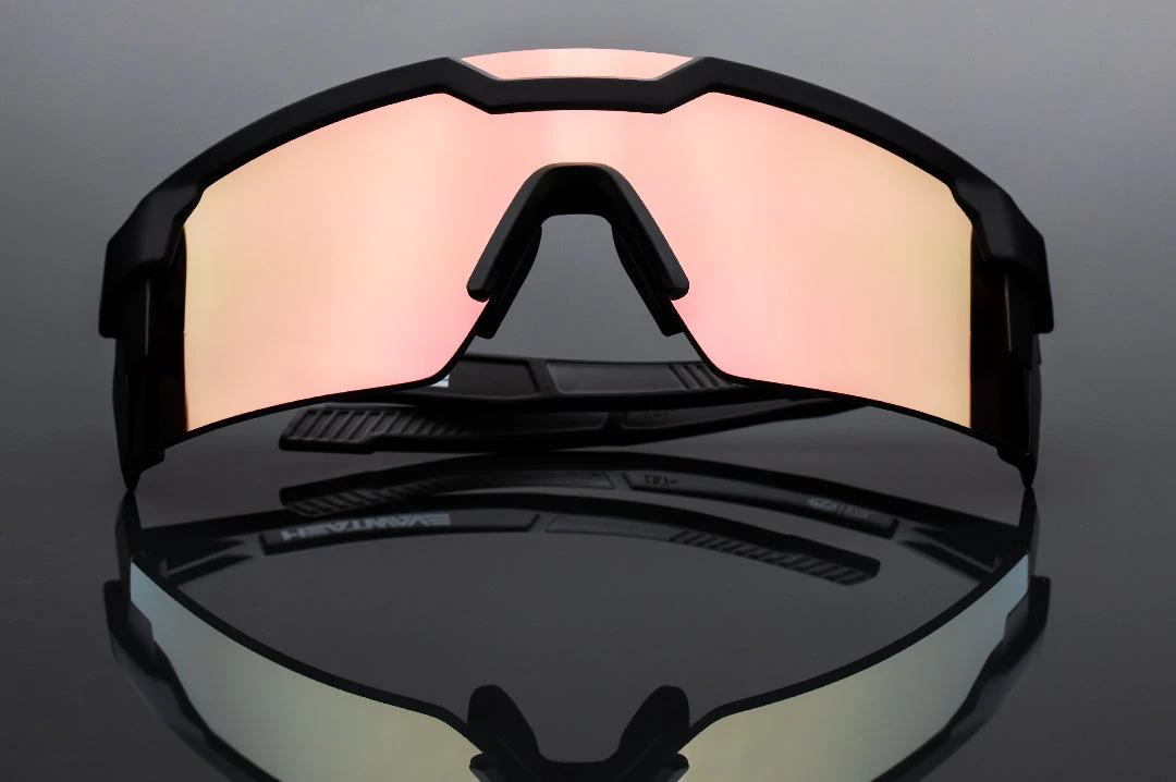 Future Tech Sunglasses: Black Frame Rose Gold Z87+ 3 Future Tech Sunglasses: Black Frame Rose Gold Z87+ - Image 3