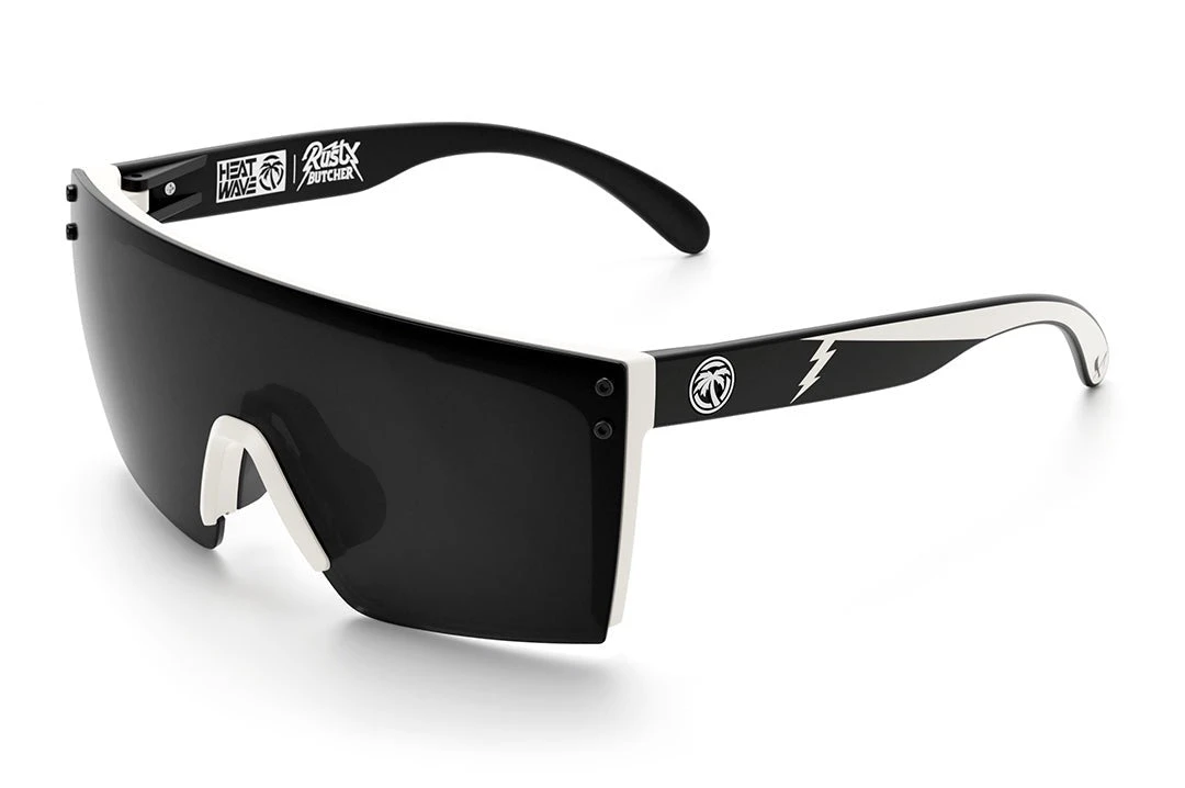 Lazer Face Sunglasses: White Frame Rusty Butcher Customs 1 Lazer Face Sunglasses: White Frame Rusty Butcher Customs