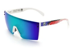 Lazer Face Sunglasses: White Frame Speed Eagle White Customs