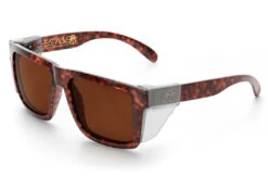 XL VISE Z87 Sunglasses Tortoise Frame: -Heat Wave Visual Tortoise Brown Angle Clear