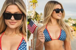 USA VISE Sunglasses: GLOSS BLACK -Heat Wave Visual USAVISE GIRL