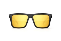 USA VISE Sunglasses: GLOSS BLACK -Heat Wave Visual Vise USA Black Gold Rush Front