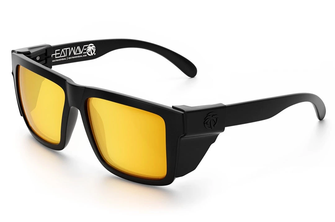 XL VISE Z87 Sunglasses Black Frame: Gold Lens 2 XL VISE Z87 Sunglasses Black Frame: Gold Lens - Image 2