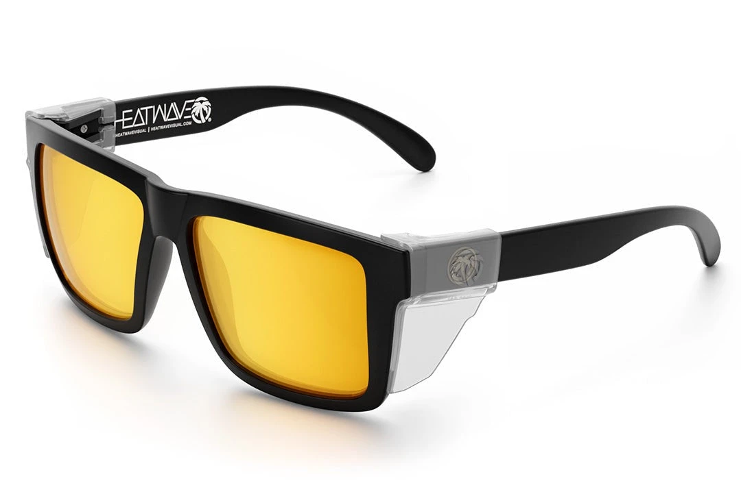 XL VISE Z87 Sunglasses Black Frame: Gold Lens 4 XL VISE Z87 Sunglasses Black Frame: Gold Lens - Image 4