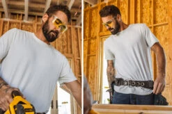 Future Tech Sunglasses: Vapor Clear Frame Hi-Vis Yellow Lens Z87+ -Heat Wave Visual future hivis