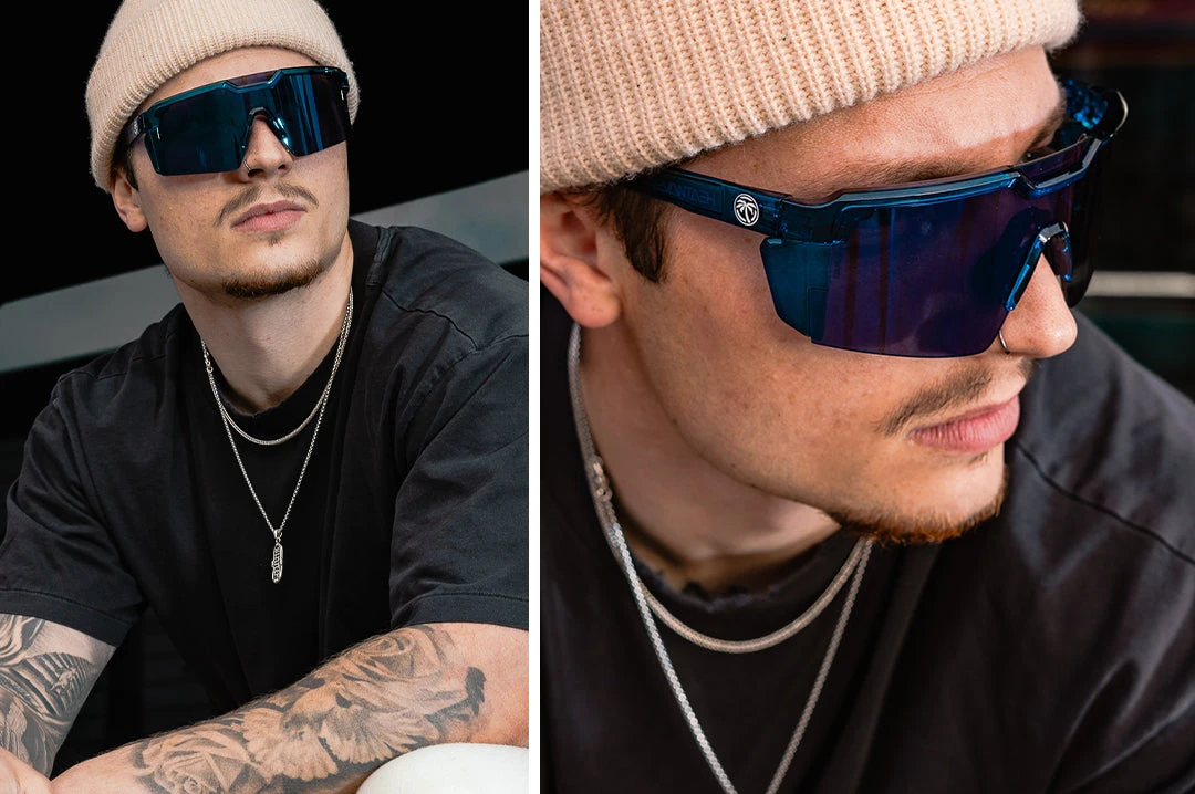 Future Tech Sunglasses: Neon Blue Frame Z87+ 2 Future Tech Sunglasses: Neon Blue Frame Z87+ - Image 2