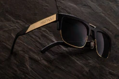 Interceptor 2.0 Sunglasses: BLACK/GOLD -Heat Wave Visual goldv2